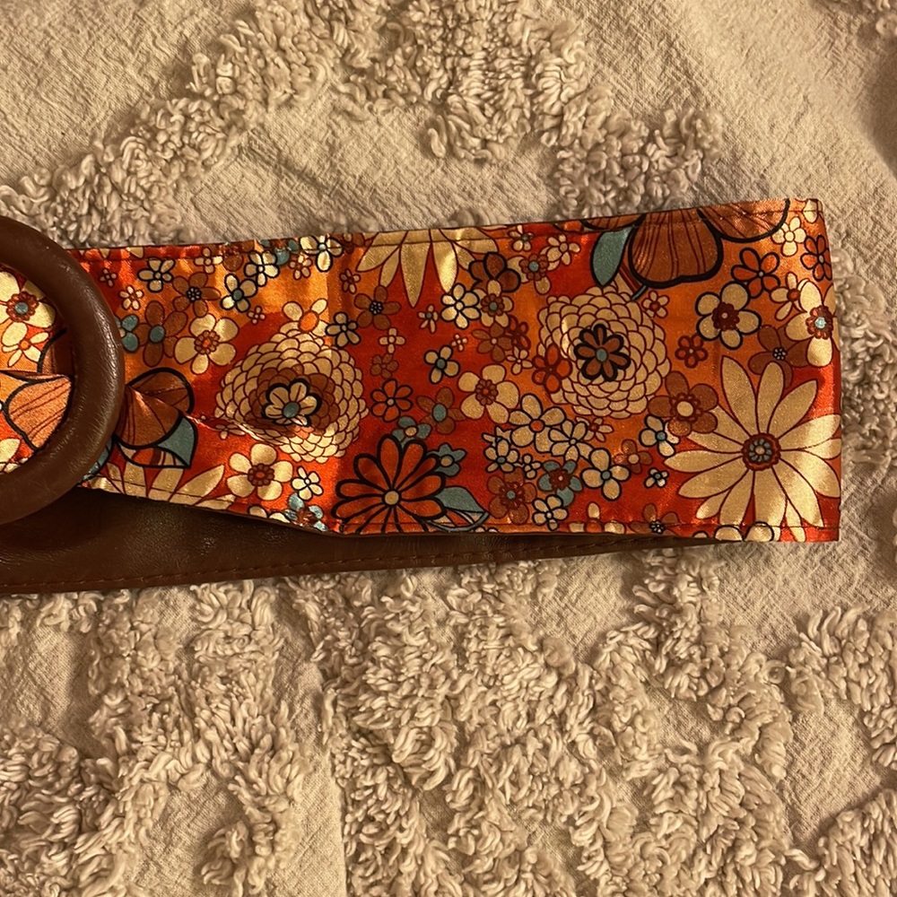 Floral Satin Boho Belt - Picture 4 of 6